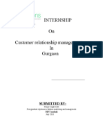 Internship Project On Customer Relationship Management in Gurgaon