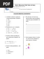 Avaliação Bimestral - 6º Ano - 2º Bimestre