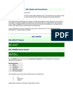 SQL Syntax and Conventions