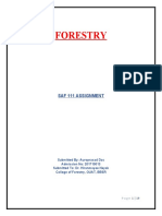 Forestry: Saf 111 Assignment