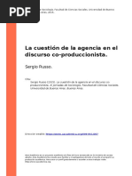 Sergio Russo (2015) - La Cuestion de La Agencia en El Discurso Co-Produccionista