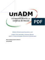 Módulo 18 Sistema Penal Acusatorio y Oral Unidad 2 Fase Intermedia y Soluciones Alternas Sesión 5. Formas Anticipadas de Terminar El Proceso Penal