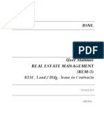 User Manual: REM - Land / BLDG - Lease in Contracts