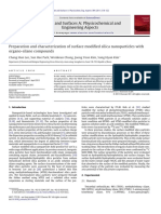 Preparation and Characterization of Surface Modi Ed Silica Nanoparticles With