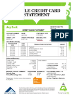 Sample Credit Card Statement Fiq