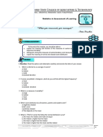 Statistics in Assessment of Learning