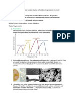 Categorization of Microorganisms Based On Physical and Nutritional Requirements For Growth