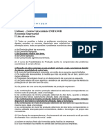 Lista de Exercícios Economia Empresarial Luciana