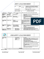 Job Safety Analysis Sheet: Activity Potential Hazard Likely Causes Control Measure