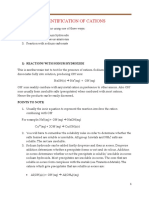 Csec Identification of Cations and Anions