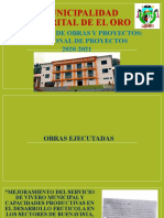 Municipalidad Distrital de El Oro: Direccion de Obras Y Proyectos: Situacional de Proyectos 2020-2021