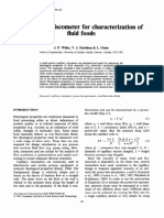 A Capillary Viscometer For Characterization of Fluid Foods