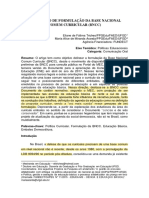 TRICHES e ARANDA - O Percurso de Formulação Da Base Nacional Comum Curricular (BNCC)