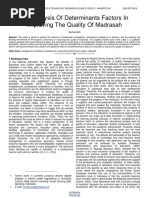 The Analysis of Determinants Factors in Improving The Quality of Madrasah