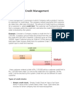 Credit Management: Example-Consider A Company Creates A Credit Limit For Customer of