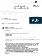 AVALIAÇÕES FP077 AS TIC NA SALA DE AULA Campus Virtual