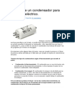 Cálculo de Un Condensador para Un Motor Eléctrico