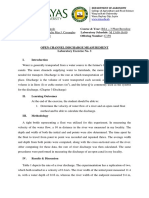 AgSc 21 Laboratory Exercise No. 3 Open Channel Discharge Measurement