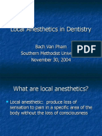 Local Anesthetics in Dentistry