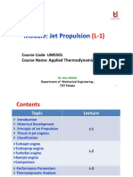 Module: Jet Propulsion: Course Code: UME501 Course Name: Applied Thermodynamics