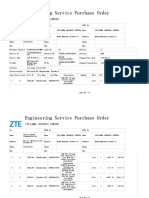 Engineering Service Purchase Order: Zte Lanka (Private) Limited