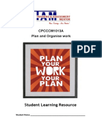 CPCCCM1013A Plan and Organise Work LR