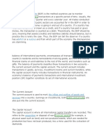 International Monetary: Balance of Payments