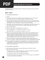 Challenge Workbook 9 Answers: Unit 1 Plants