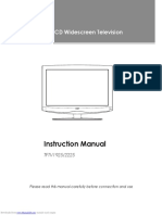 Instruction Manual: TFT LCD Widescreen Television