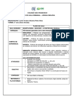 Plano de Aula de Inglês - 5º Ano - 26.04.2021