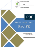 Modul Procedure Text Recipe Modul Atikah Pgri