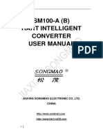 SM100-A (B) Hart Intelligent Converter User Manual: Jiaxing Songmao Electronic Co. Ltd. China