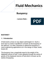 CE 1022 Fluid Mechanics-Buoyancy Lecture Note