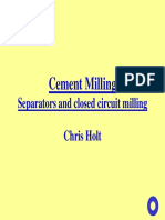 Cement Milling and Separator Closed Circuit