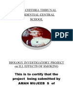 Biology Investigatory Project Viral Diseases