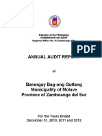 Annual Audit Report: Republic of The Philippines Commission On Audit Regional Office No. IX Zamboanga City