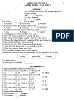 Summative Test No. 1 Quarter 4 Week 1 and 2