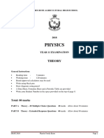 James Ruse 2018 Physics Prelim Yearly & Solutions