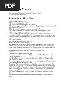 The Money Masters (Transcription)