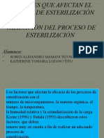 Factores Que Afectan El Proceso de Esterilización