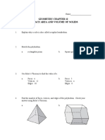 Geometry Chapter 12 Surface Area and Volume of Solids