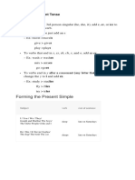 Simple Present Tense Rules