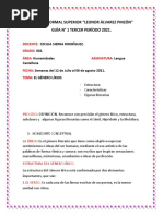 Guía N°1 Tercer Período Lengua Castellana Grado Cuarto 2021.