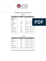 Academic - Calendar - 2011 2012