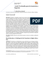 La Educación Rural Un Desafio para La Transicion A La Educacion Superior