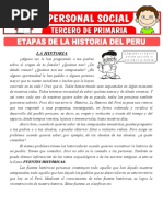 Etapas de La Historia Del Peru para Tercero de Primaria