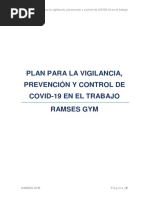 Plan para La Vigilancia COVID-19 - RAMSES GYM