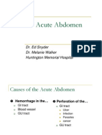 The Acute Abdomen