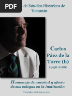 Homenaje Al Doctor Carlos Paez de La Torre (H) Junta Estudios Historicos de Tucuman