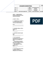 Examen Bimestral de Filosofia 5to de Secundaria